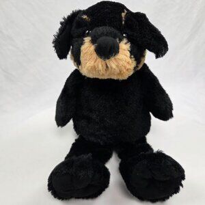 Kellytoy Black Rottweiler Puppy Dog Curly Plush 13” Stuffed Animal